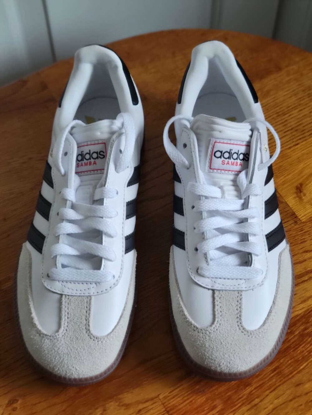Adidas White & Black Samba Retro Trainer Sneakers - Kids Unisex